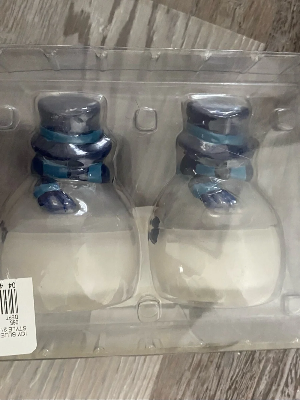Vintage 2002 Target Brand Snowman Votives Set Candle Holders With Candles.